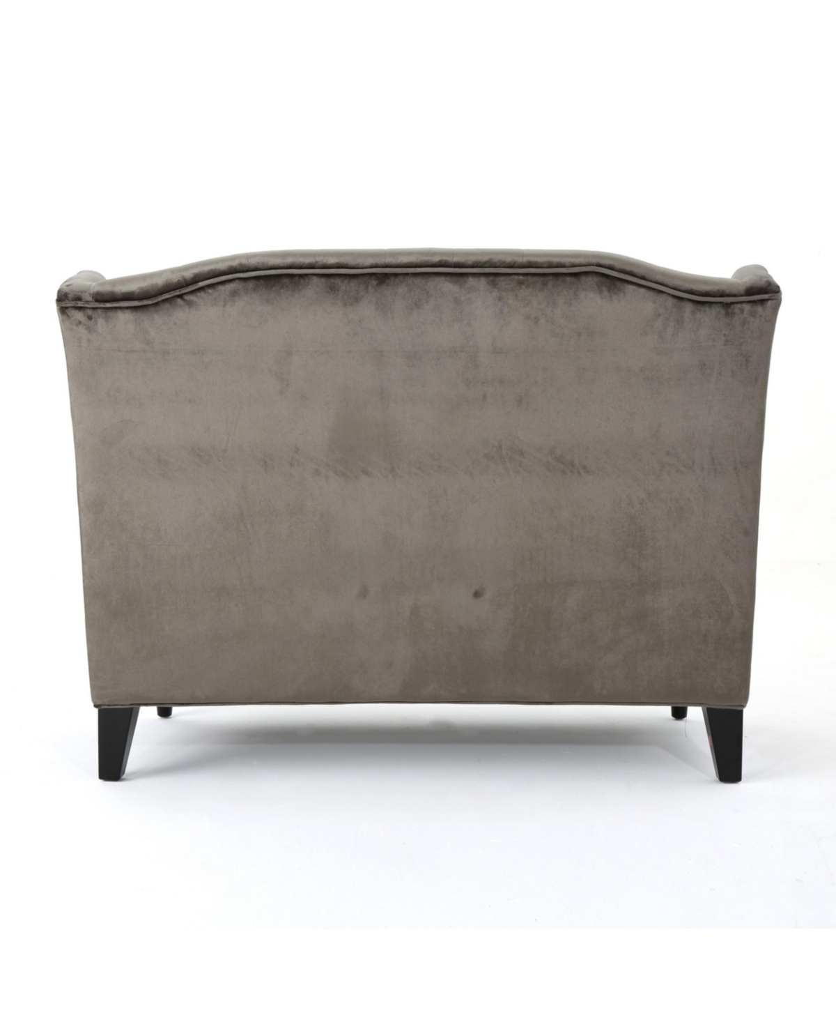 Leora Modern Glam Tufted Wingback Loveseat