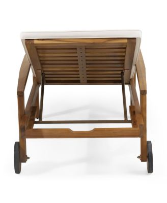 Jason Outdoor Chaise Lounge with Water Resistant Cushion