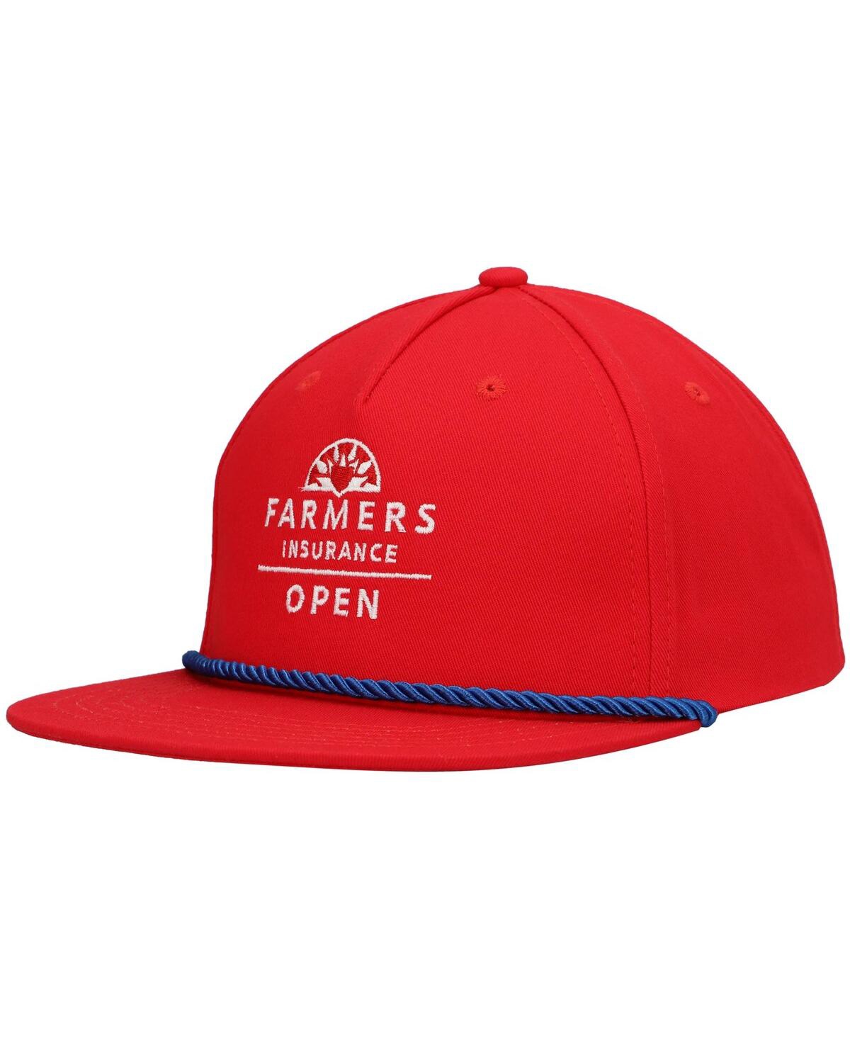 Ahead Men's  Red Farmers Insurance Open Colonial Snapback Hat