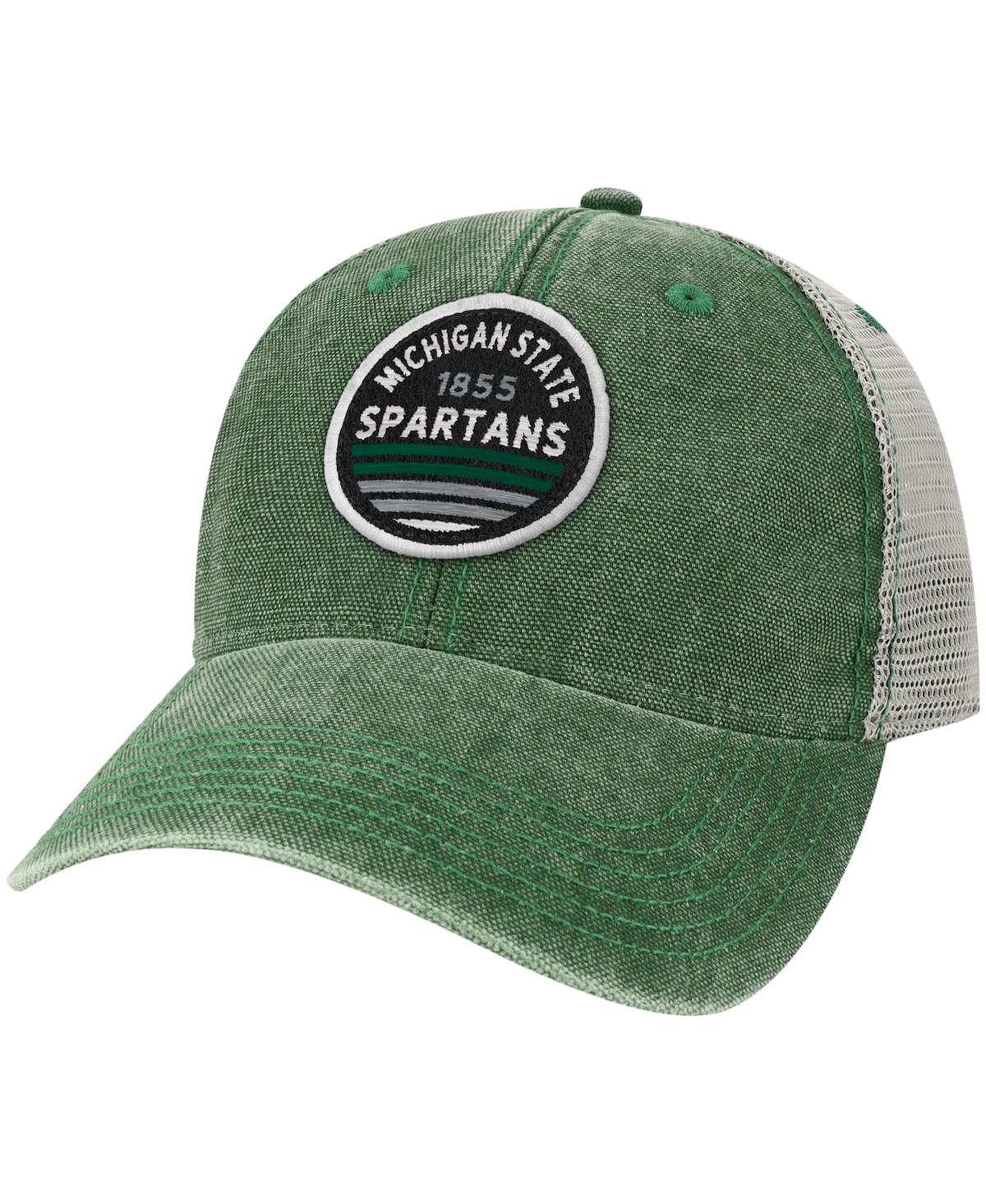 Men's Green Michigan State Spartans Sunset Dashboard Trucker Snapback Hat - Green