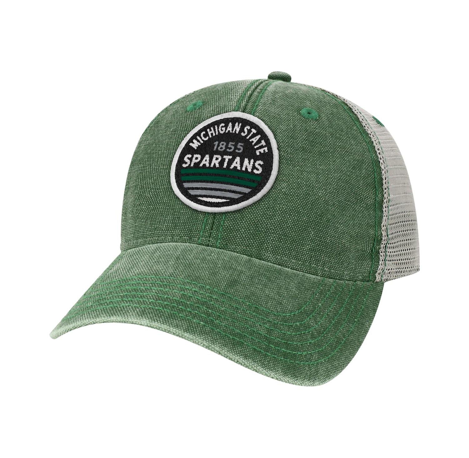 Men's Green Michigan State Spartans Sunset Dashboard Trucker Snapback Hat