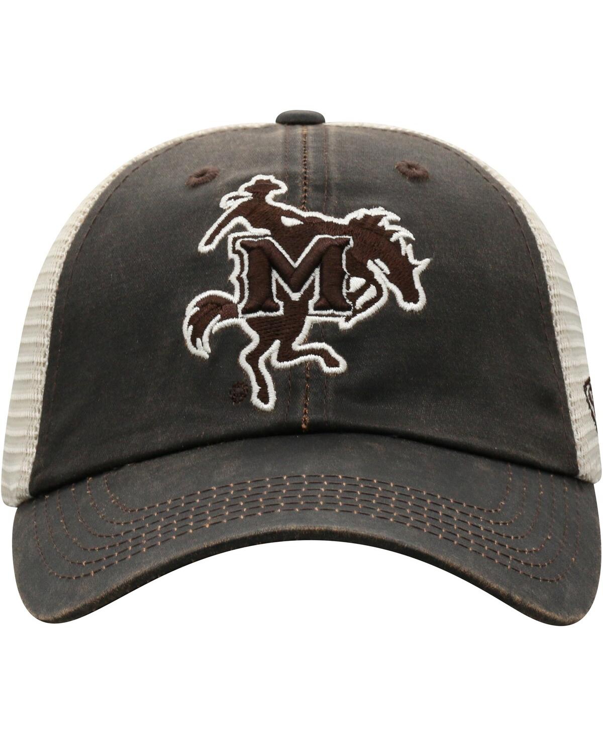 Top Of The World Brown Mcneese State Cowboys Scat Mesh Trucker Snapback Hat In Brown