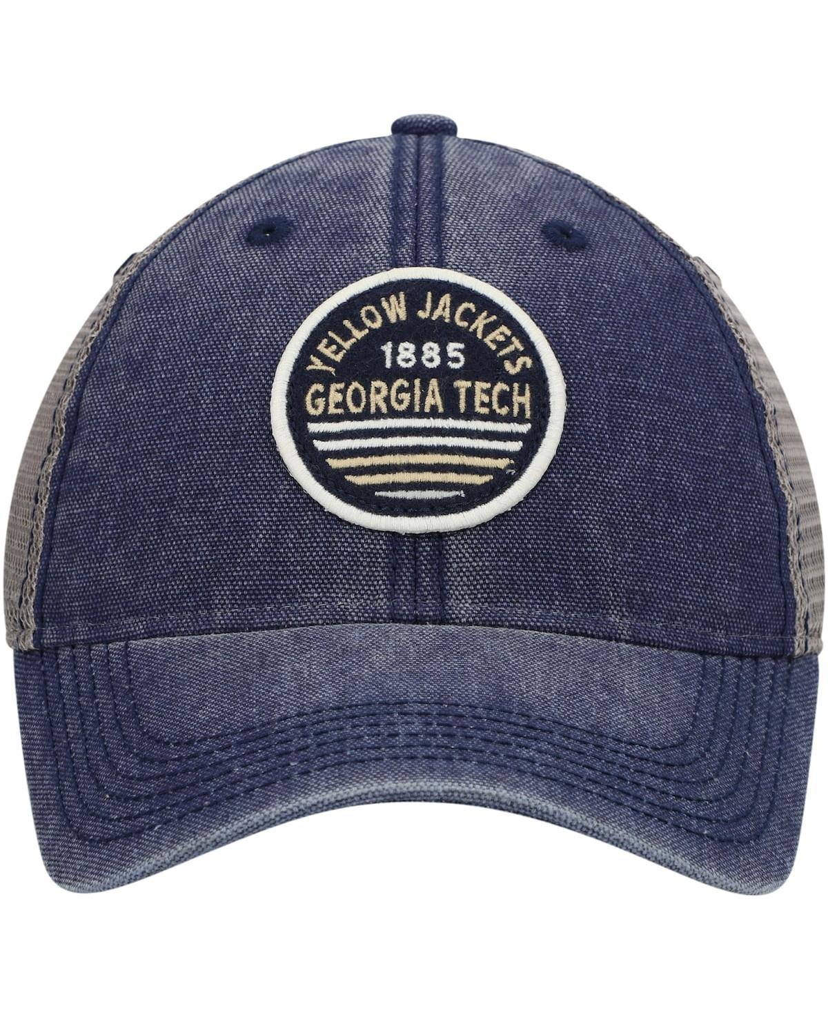 Shop Legacy Athletic Men's Navy Georgia Tech Yellow Jackets Sunset Dashboard Trucker Snapback Hat