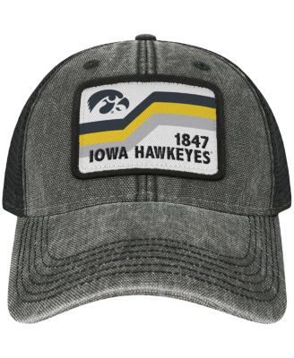 Men's Black Iowa Hawkeyes Sun & Bars Dashboard Trucker Snapback Hat