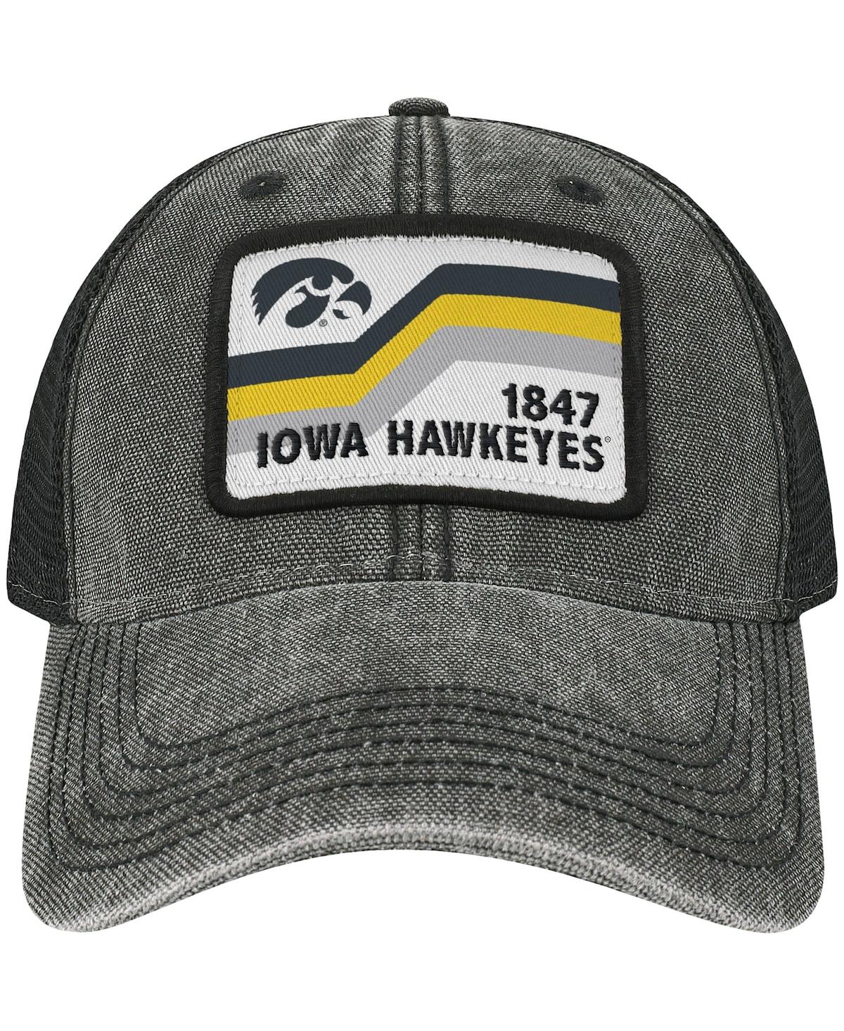 Shop Legacy Athletic Men's Black Iowa Hawkeyes Sun & Bars Dashboard Trucker Snapback Hat