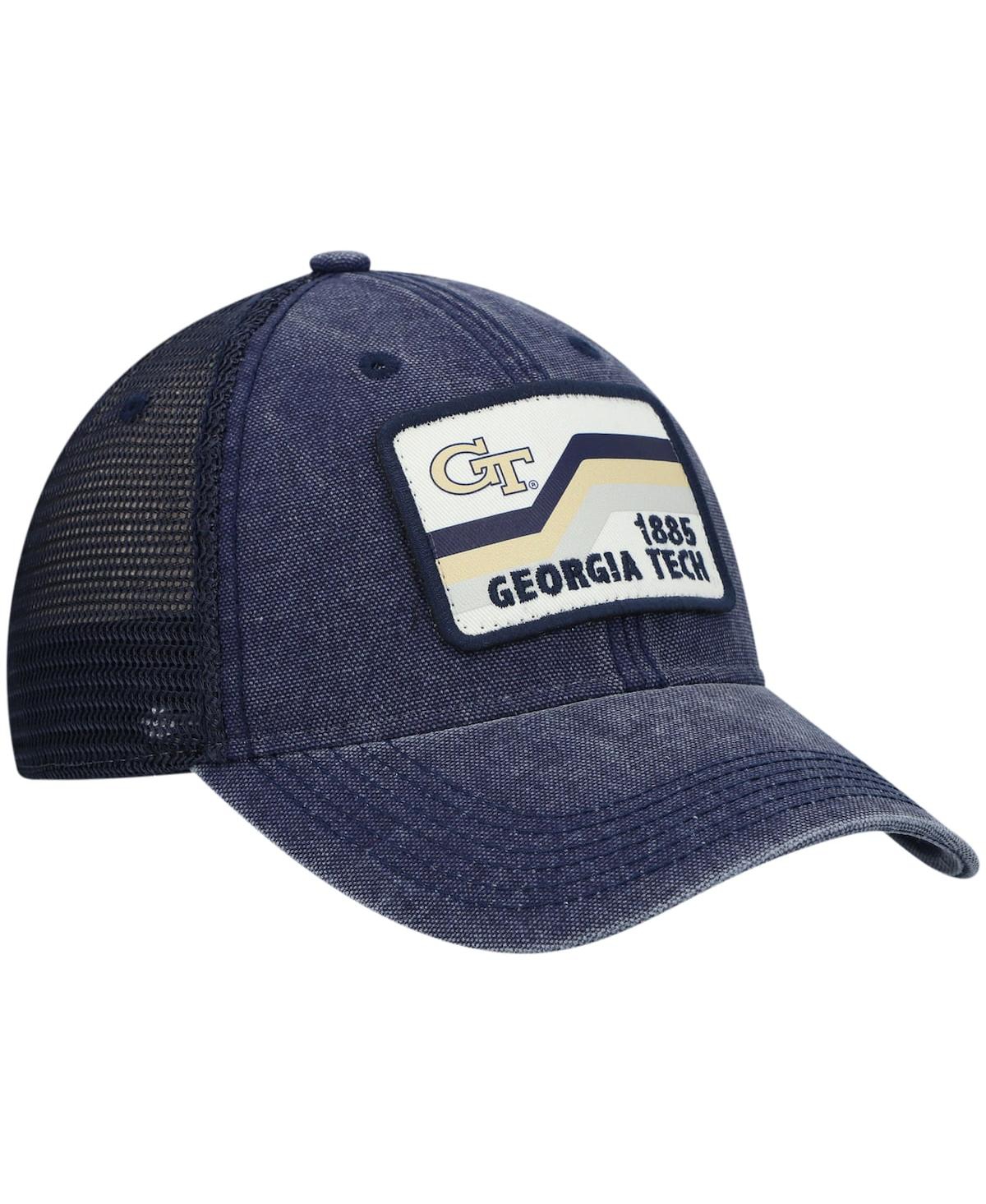 Shop Legacy Athletic Men's Navy Georgia Tech Yellow Jackets Sun & Bars Dashboard Trucker Snapback Hat