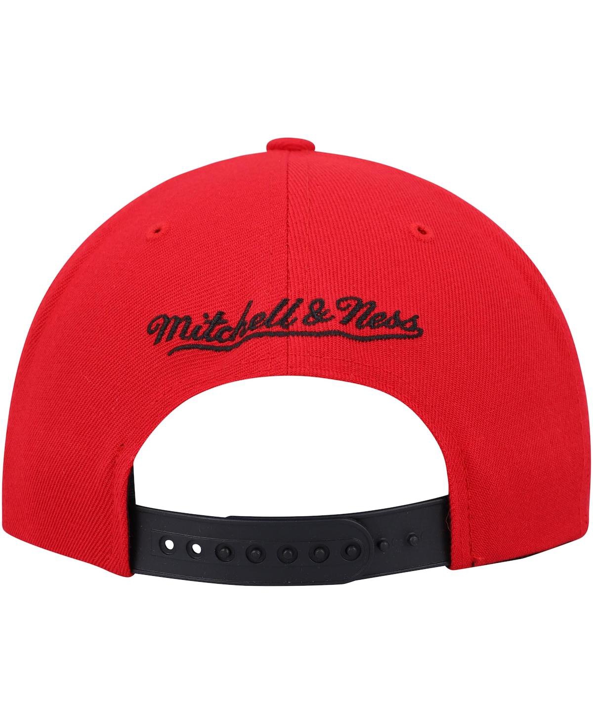 Under Armour Men's Mitchell & Ness Black, Red Chicago Bulls Day One Snapback Hat In Black,red
