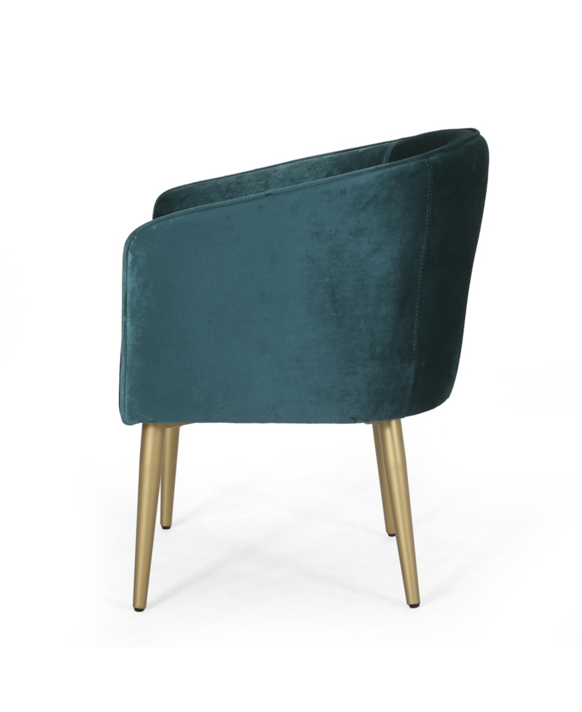 Noble House Deshler Modern Glam Tufted Velvet Dining Chair In Teal