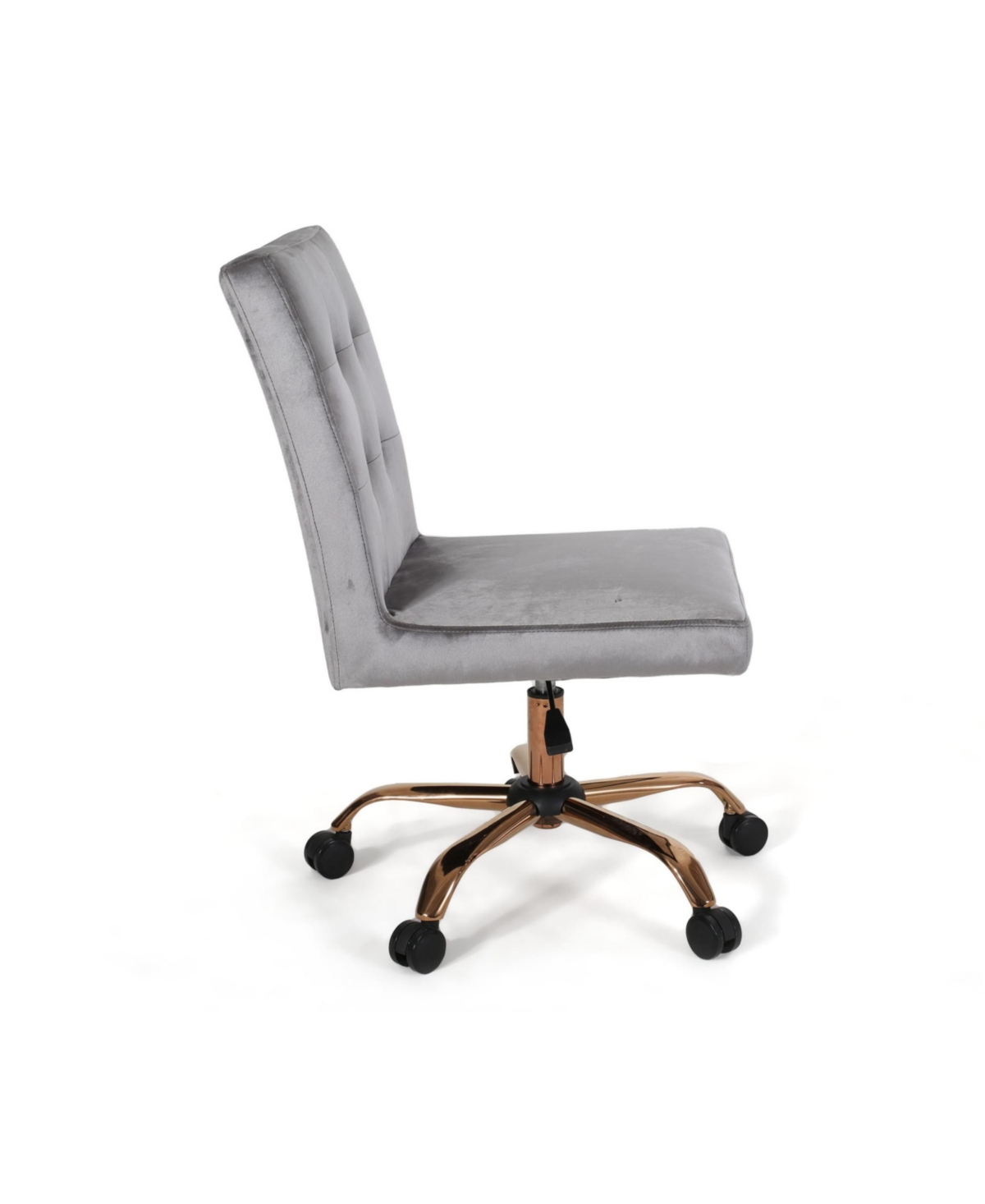 Noble House Centennial Glam Tufted Home Office Chair With Swivel Base In Smoke