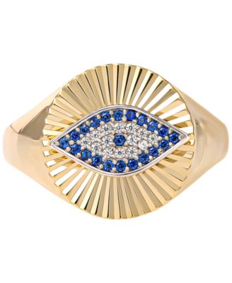 Giani Bernini - Cubic Zirconia Evil Eye Ring in 18k Gold-Plated Sterling Silver
