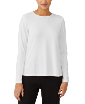 Eileen Fisher - Women's Crewneck Long-Sleeve Top