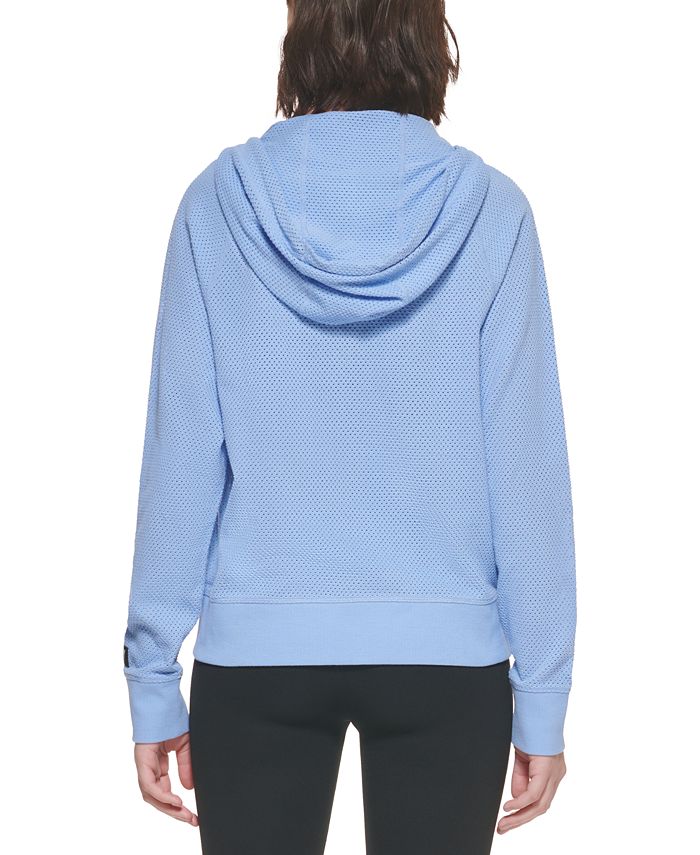 DKNY Sprint Mesh Relaxed Full-Zip Hoodie & Reviews - Activewear - All ...