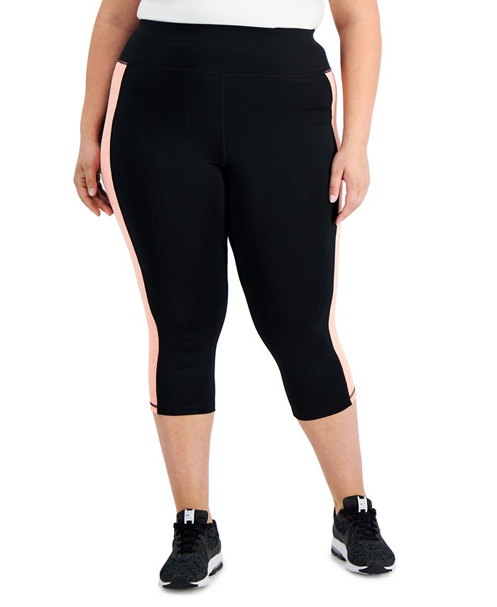 ID Ideology Plus Size Colorblocked Capri Leggings, Created for Macy's &  Reviews - Activewear Plus - Women - Macy's