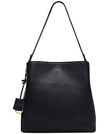 Women's Dukes Place Large Leather Ziptop Shoulder Bag