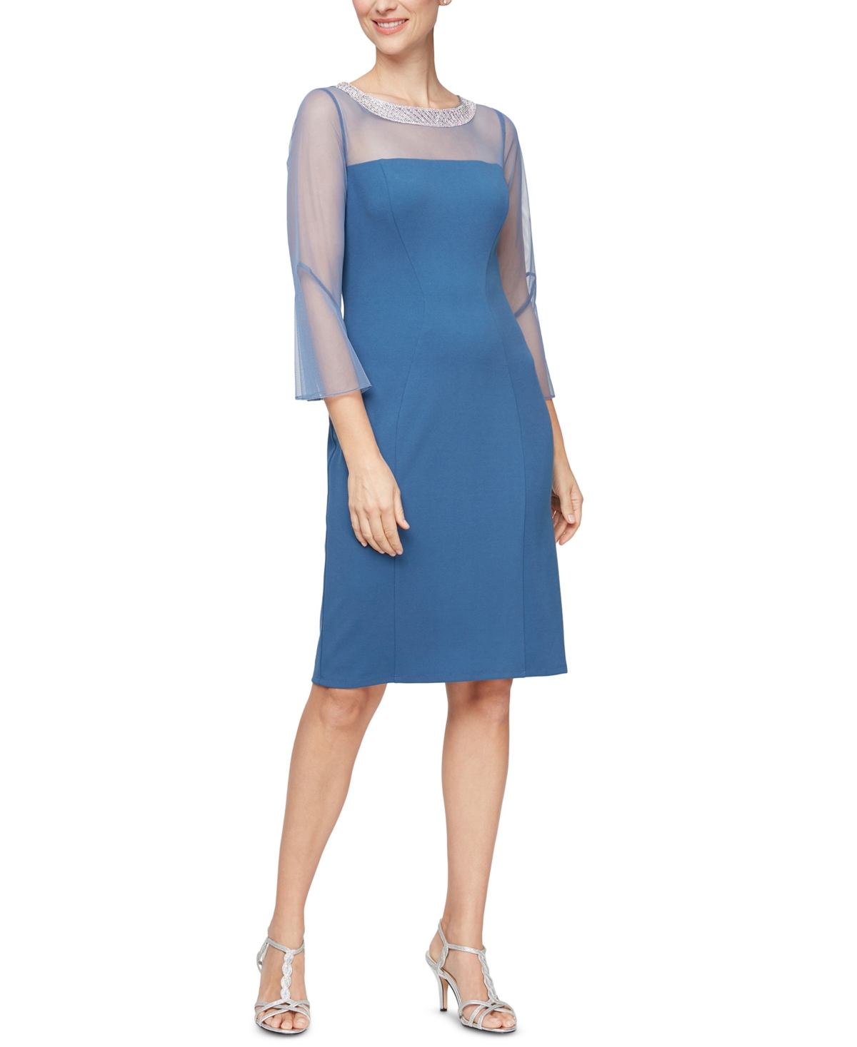 Alex Evenings Embellished Illusion Sheath Dress At Von Maur atelier