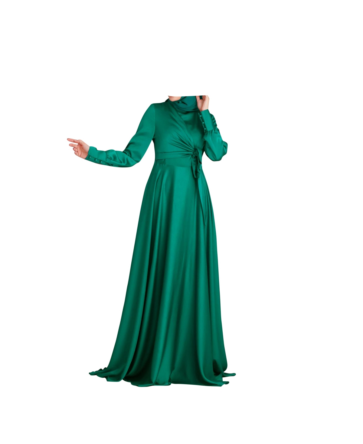Urban Modesty Women's Daina Side Knot Dress In Green
