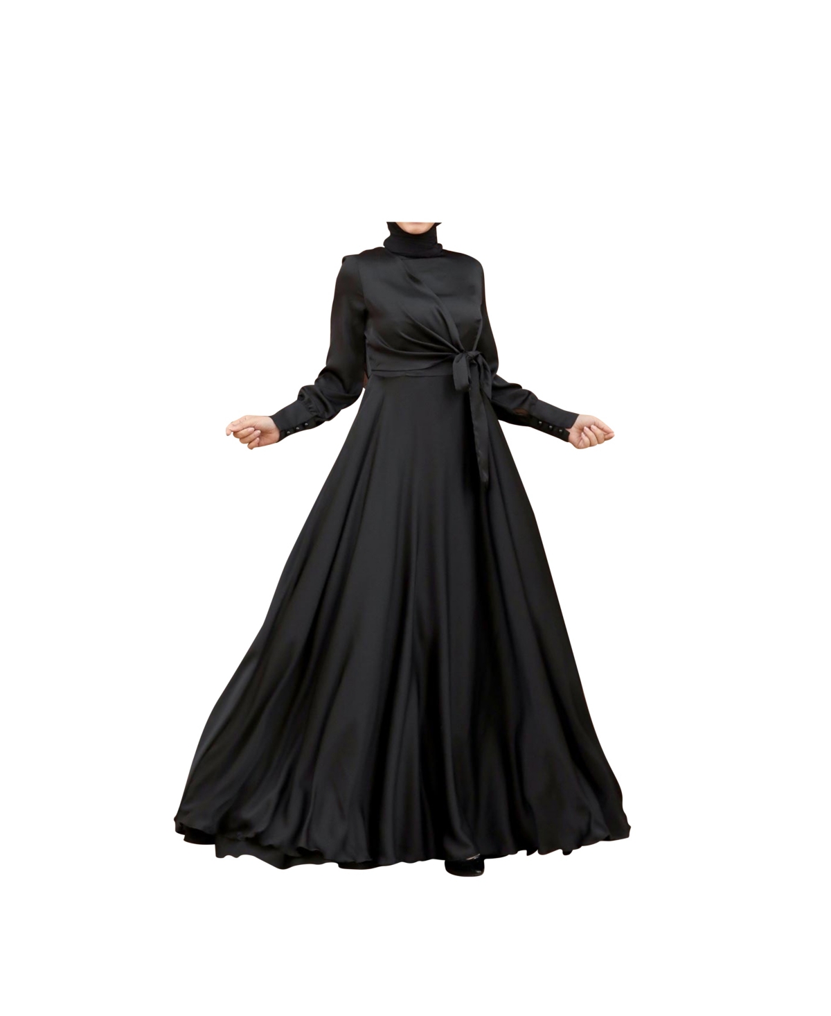 Urban Modesty Women's Daina Side Knot Dress In Black