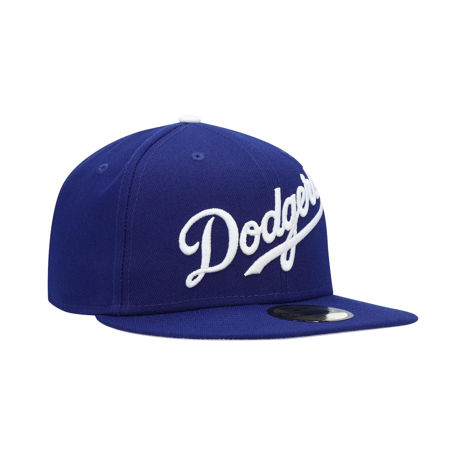 Men's Royal Los Angeles Dodgers Logo White 59FIFTY Fitted Hat