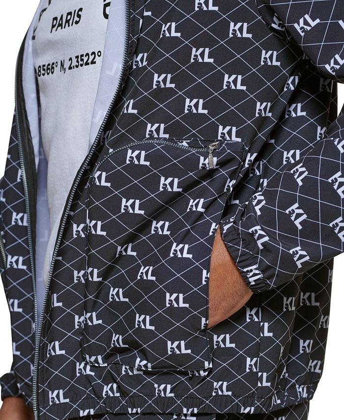 Karl Lagerfeld Paris Monogram Print Track Jacket