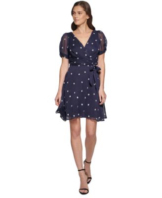 dkny embroidered dress