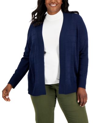 Karen Scott Plus Size Pointelle Cardigan Created for Macy s Macy s