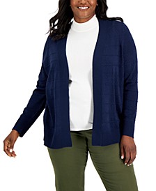 Plus Size Pointelle Cardigan, Created for Macy's