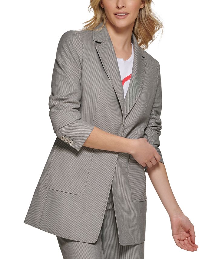 Karl Lagerfeld Paris Women's Railroad Stripe Jacket Macy's