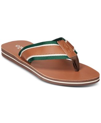 ralph lauren men's leather flip flops