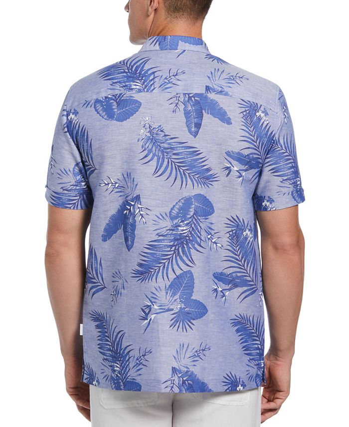 Cubavera Men's Short Sleeve Tropical Jacquard Shirt - Heritage Fit, Point Collar, Woven Fabric - View #8