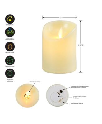 Battery Operated LED Votive with Moving Flame, Set of 6