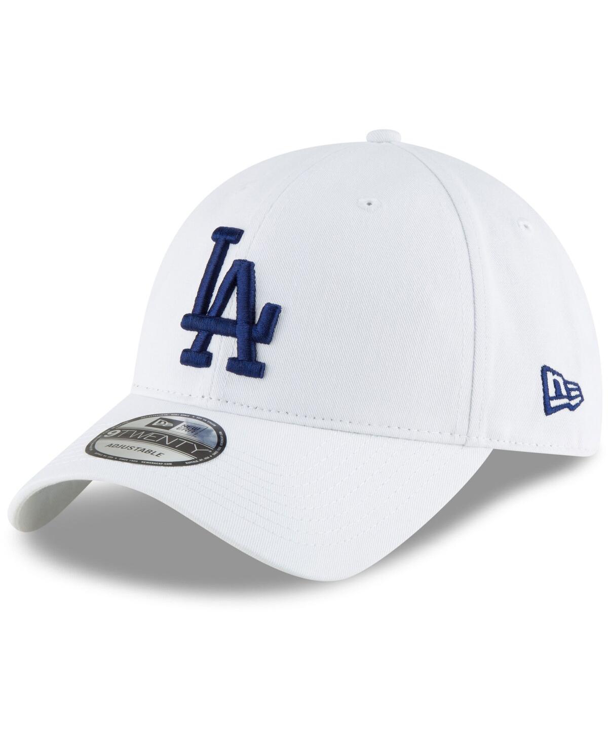 NEW ERA MEN'S NEW ERA WHITE LOS ANGELES DODGERS FASHION CORE CLASSIC 9TWENTY ADJUSTABLE HAT