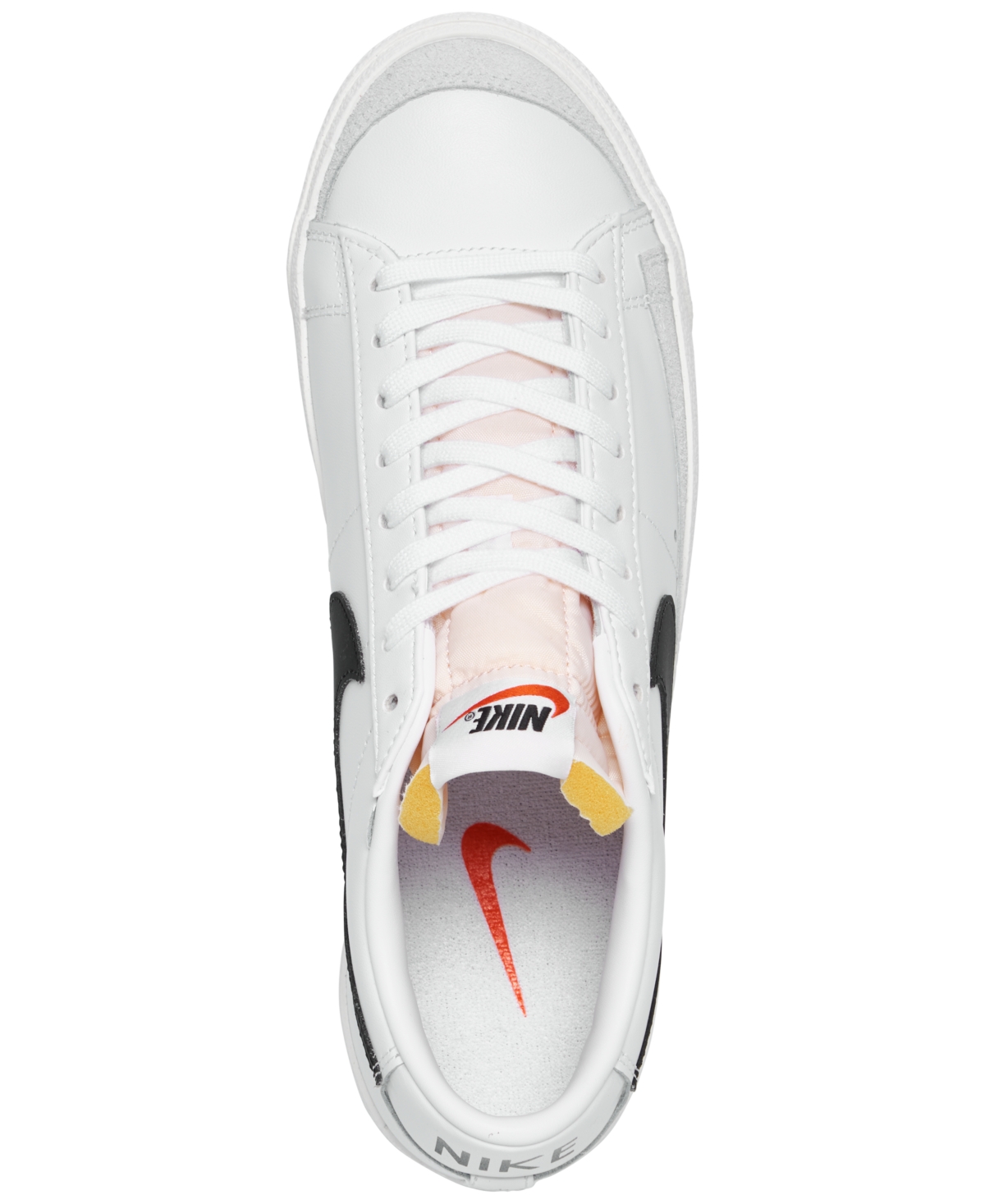 Shop Nike Men's Blazer Low 77 Vintage-like Casual Sneakers From Finish Line In White,sail,black