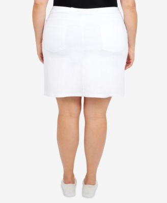 Plus Size Essentials Tech Stretch Pull On Skort with Elastic Wasitband