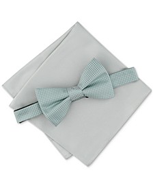 Men's Walley Solid Bow Tie & Pocket Square Set, Created for Macy's