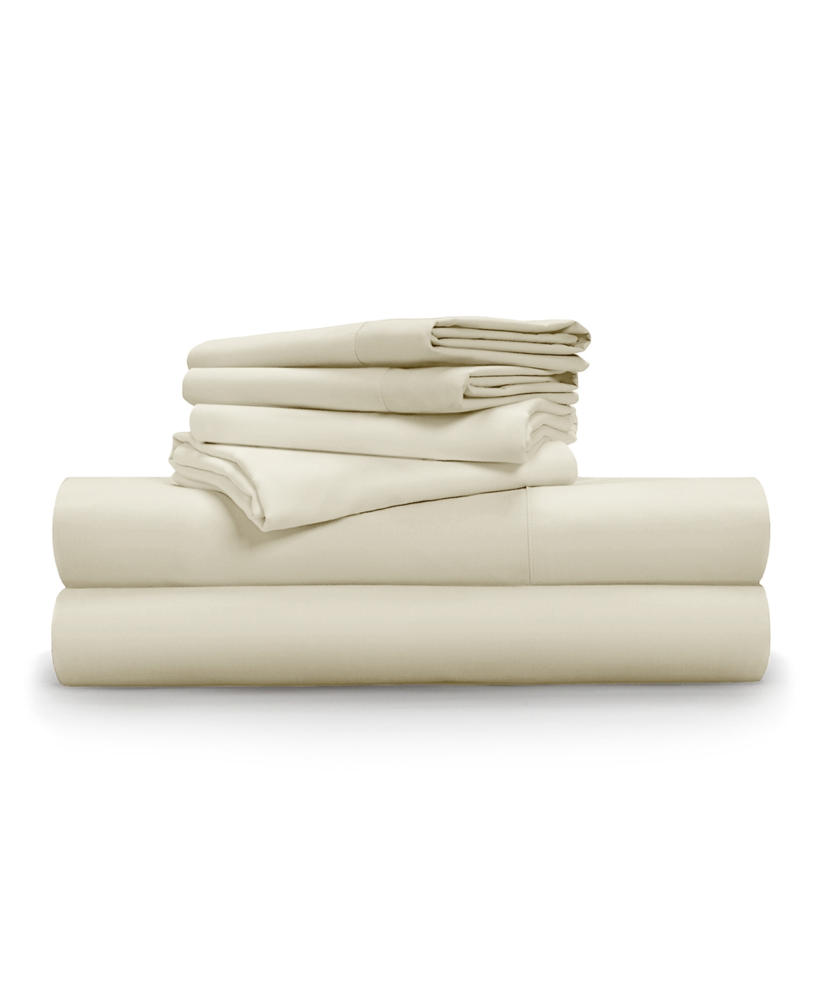 Pillow Gal Luxe Soft & Smooth 6 Piece Sheet Set, Queen In Cream