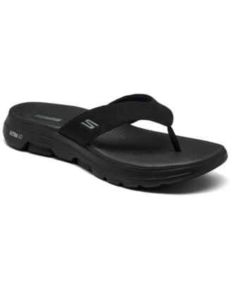 skechers black flip flop