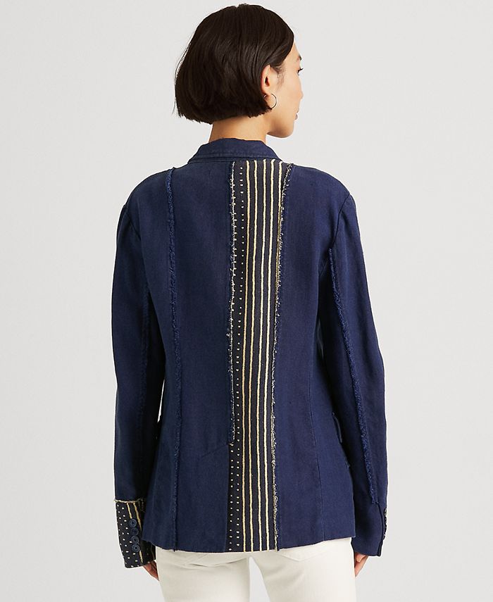 ralph lauren patchwork blazer