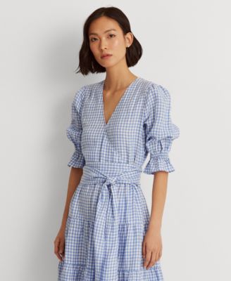 ralph lauren gingham linen dress