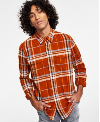 Sun + Stone - Men's Paulie Regular-Fit Plaid Flannel Shirt