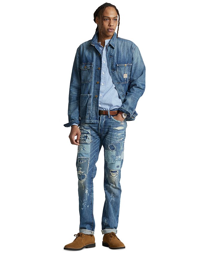 Polo Ralph Lauren Men's Varick Slim Straight Distressed Jeans - Macy's