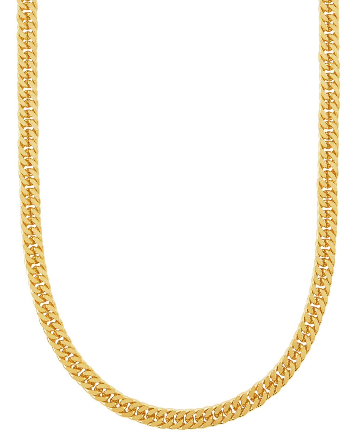 MACY'S CURB LINK 22" CHAIN NECKLACE IN 14K GOLD-PLATED STERLING SILVER