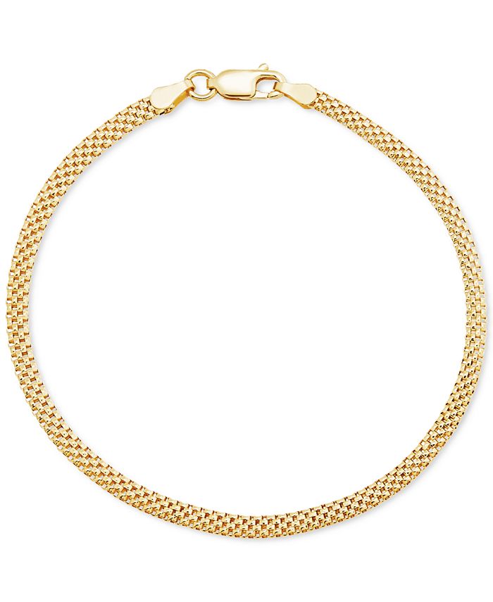Giani Bernini Popcorn Link Chain Bracelet in 18k Gold-Plated Sterling ...