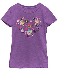 Big Girls Jojo Siwa Jojo Heart Emoji Jumble T-shirt