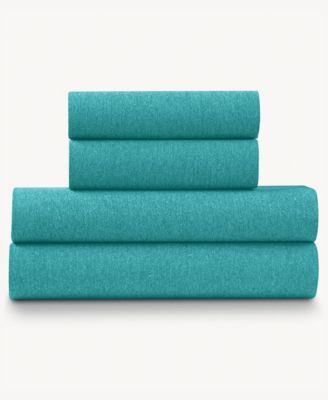 Soft Heather Jersey Knit 4-Pc. Sheet Set, King