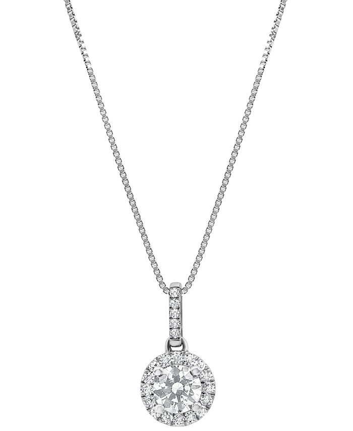 Macy's circle diamond necklace new arrivals