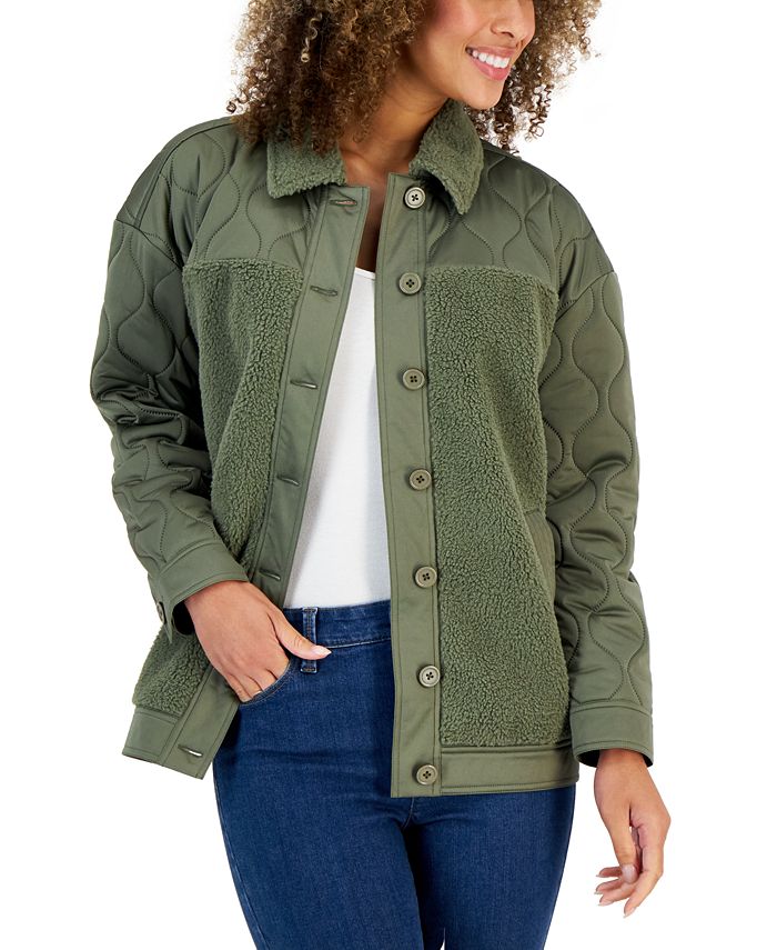 Style & Co Women's Quilted Fleece Jacket, Created for Macy's & Reviews