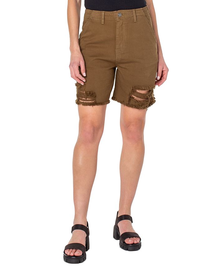 Earnest Sewn Women's Distressed Twill Denim Shorts Macy's