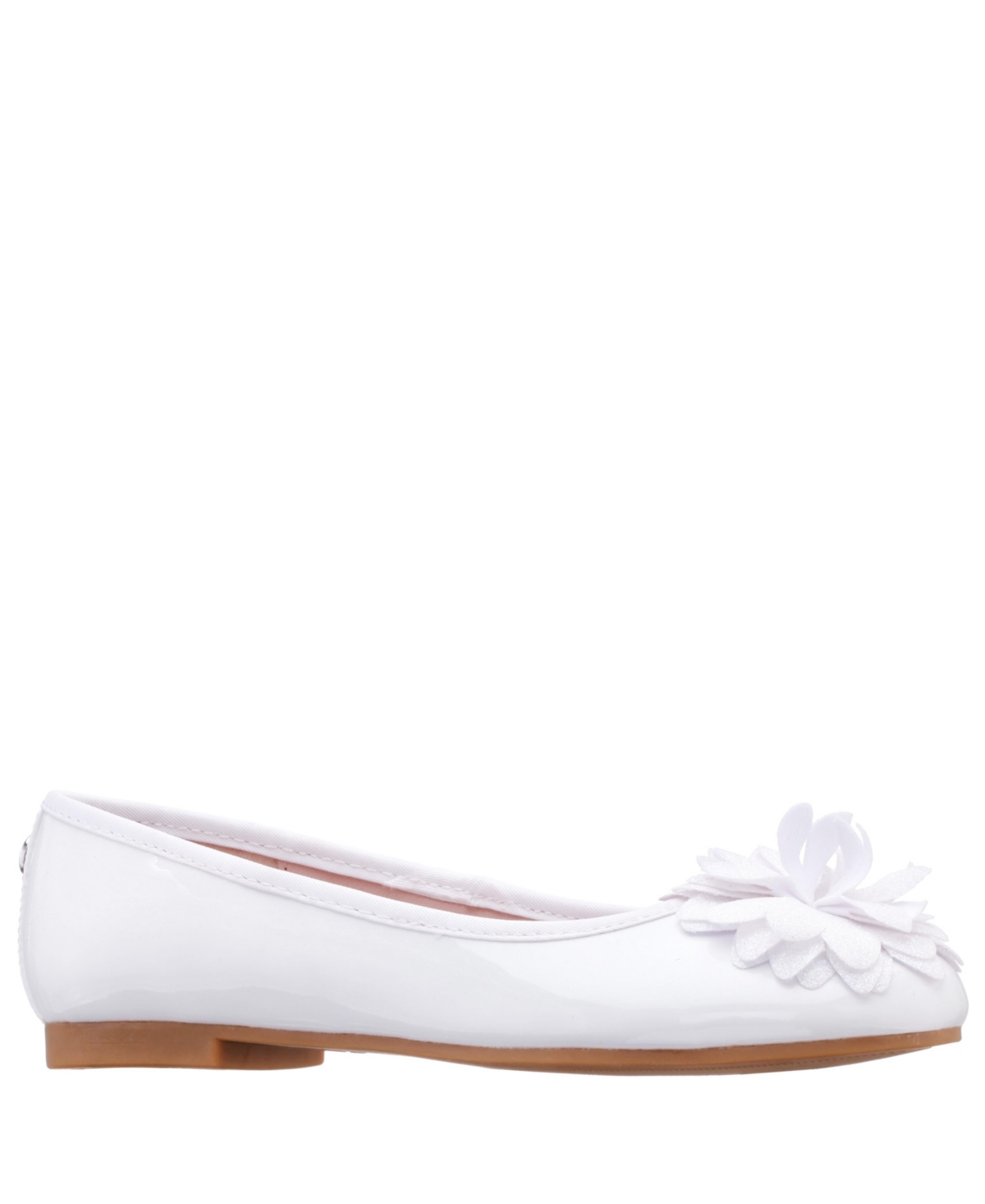 Shop Nina Big Girls Jeanesse Ballet Flats In White Patent