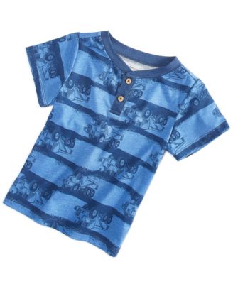 First Impressions - Baby Boy Truck Stripe Henley