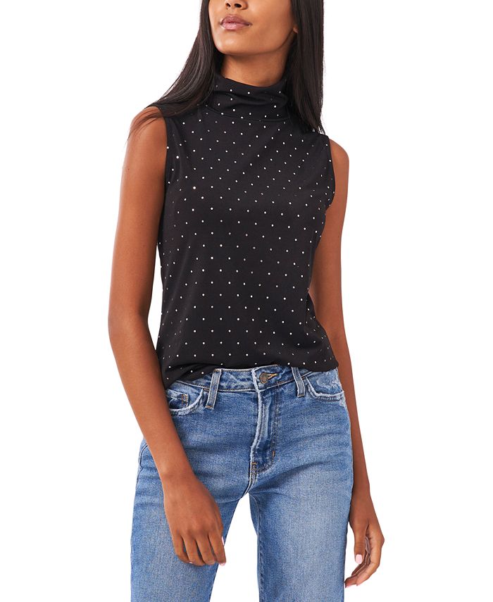 Polka dot turtleneck on sale